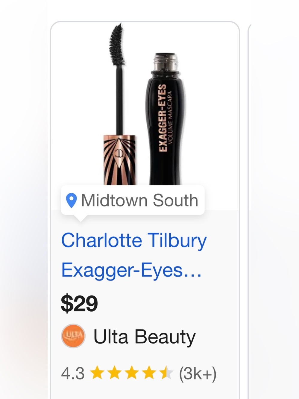 Charlotte Tilbury Exagger-eyes Volumizing and Curling Mascara- Black - Picture 2 of 9